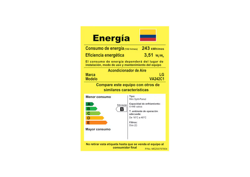 LG DUALCOOL AI VA242C1 24.000 BTU Dual Inverter AI Wi-Fi | R32 220V