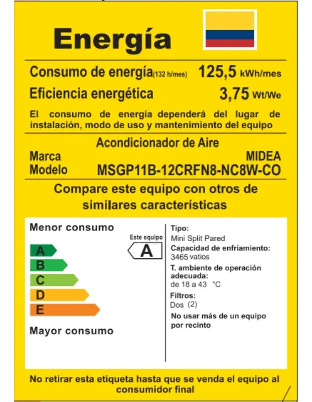 Midea ECOPRO 12.000 BTU Inverter Wi-Fi | Tipo A R32 220V