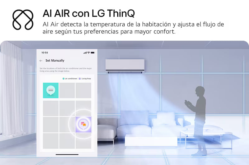 LG DUALCOOL AI VA242C1 24.000 BTU Dual Inverter AI Wi-Fi | R32 220V