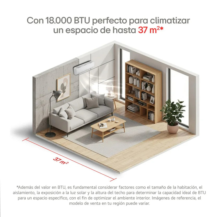 LG Dual Inverter VV182C5 18.000 BTU Inverter Wi-Fi | R32 220V